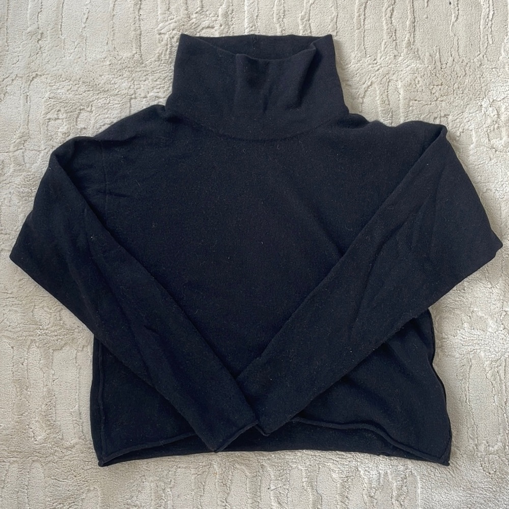Free People cashmere black turtleneck